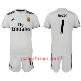 Real Madrid Fodboldtrøjer NAVAS 1 Børn Hjemmebanesæt 2018/19 Kort ærmer